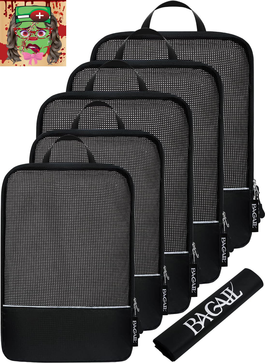 4 Set/6 Set Ultralight Compression Packing Cubes Packing Organizer for Travel Ac