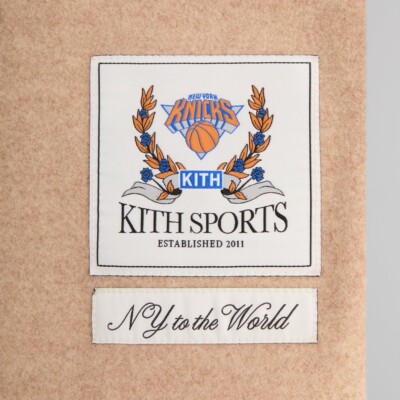 Kith for the New York Knicks Felted Jersey Apollo Shirt Jacket Tan