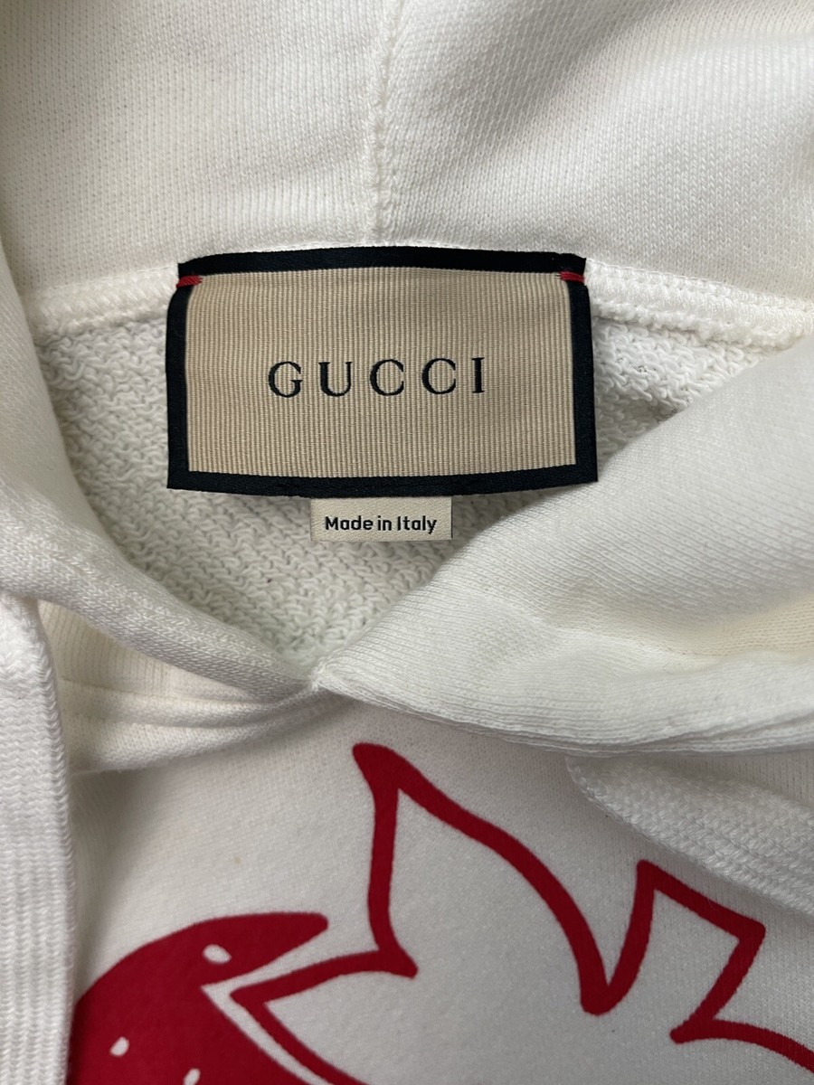 Gucci Strawberry Gucci Oversized Cotton Sweatshirt Hoodie Size: M