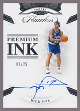 2019-20 Panini Flawless Premium Ink #PI-RFX Rick Fox /25 On Card Auto Lakers