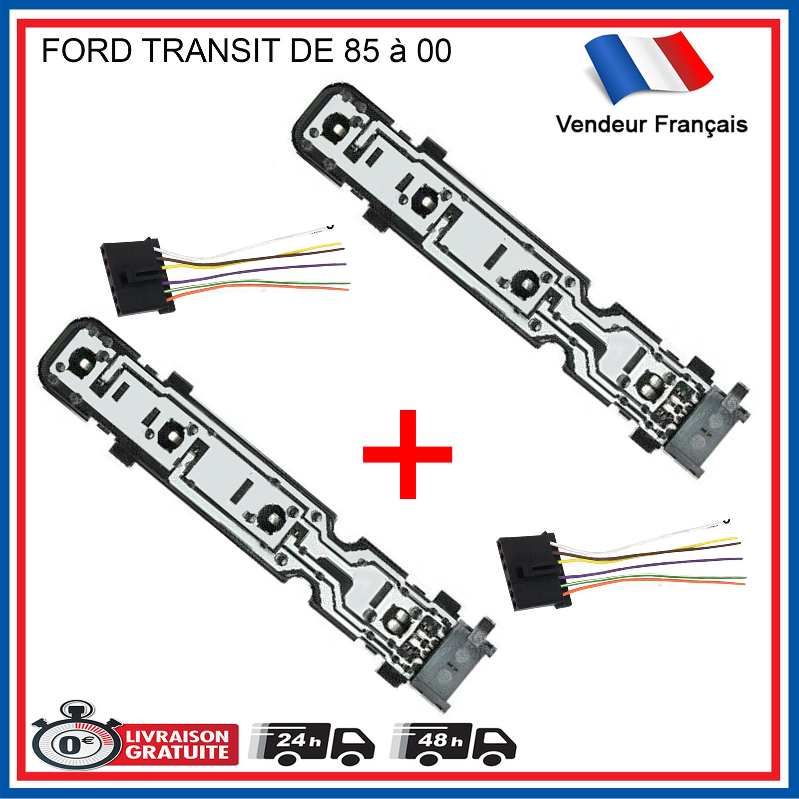 Porte Lampe Feux Arrière et Fiches 6 Broches pour Ford Transit 1985-2000