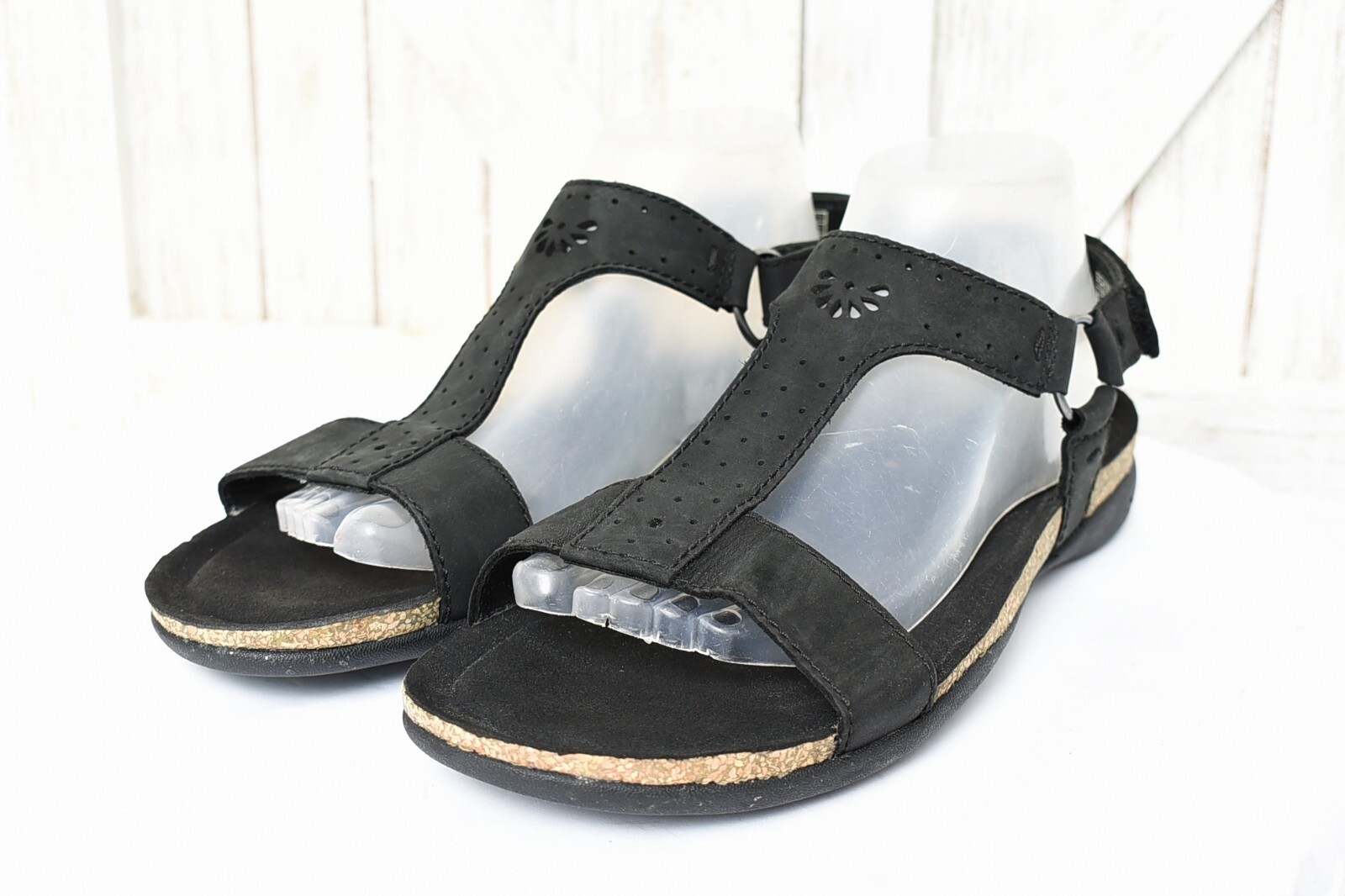 KEEN Kaci Ana T Strap sandalo da passeggio comodo in pelle nero da donna taglia 11