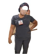 Tutu Collection Nurse Gray Uniform set women Krucial Queen Health Care Scrub XL