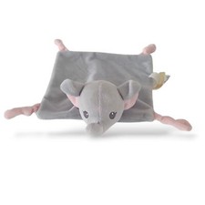 Dan Dee Plush Gray Elephant Security Blanket Lovey Lovie 8" Unisex Rattle