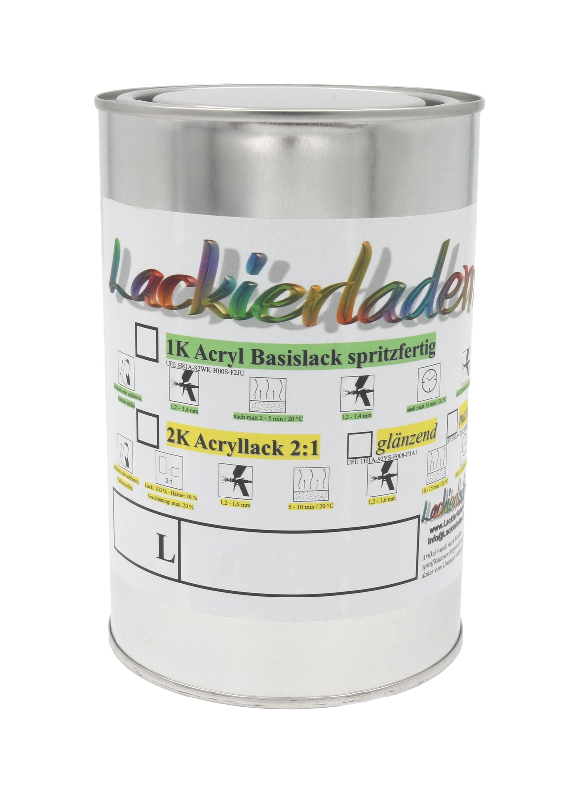 Pintura de coche 1,0 litros lista para pulverizar para Ford UI Prata Munique Metallic | lata 1,0 L