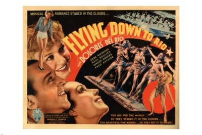 FLYING down to RIO MOVIE POSTER by thornton FREELAND 1933 20x30 hot new rare