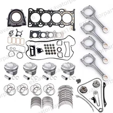 204PT 2.0T Engine Overhaul Rebuild Kit w/ Rods Timing VVT For Land Rover Evoque