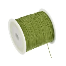 0.4mm Nylon String for Bracelets, 153 Yard Nylon Beading Thread Army Green