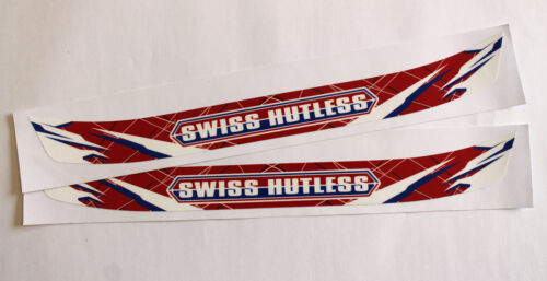 SWISS HUTLESS STYLE HELMET VISOR STICKER/STRIP - KARTING  - Afbeelding 1 van 1