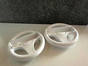 ORIGINAL NINTENDO Wii WHEEL / LENKRAD (weiß / white) / 2x