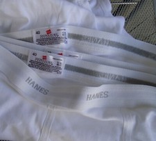 NOS 90s Tighty White 100 Cotton Hanes Briefs Sz 40 Signature Collection READ