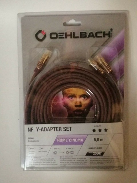 Oehlbach 567 800 Nf Y Sub Adapter Kabel Subwooferkabel Audio 8m Gunstig Kaufen Ebay