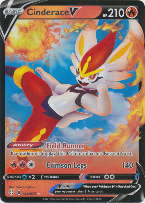 cinderace v pokemon card price & Details  Fusion Strike [Water]2 Pokmon TCG Cinderace V