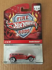 Hot Wheels Double Demon Fire Rods Series N9025 New NRFP 2008 Red 1:64 B42