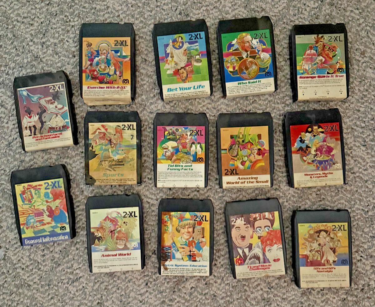 Vintage Mego 2-XL 8-Track Tape Lot 14 Tapes Monsters Sports Nostalgia Untested
