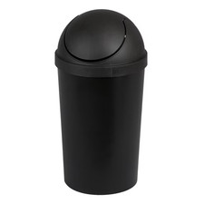 3 Gallon Bathroom Swing Top Wastebasket Small Plastic Round Trash Can with Lid