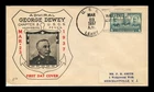 NAVY HEROES SAMPSON DEWEY SCHLEY FDC SCOTT 793 NAVAL CANCEL US COVER