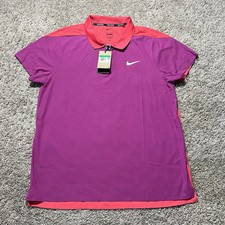 Nike Advantage Slam Polo Shirt Dri-FIT Mens XL FQ2015-518 Fuchsia New 105 Court