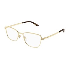 Gucci GG1880O 002 Gold 53mm Eyeglasses New Authentic