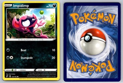 IMPIDIMP 123/192 COMMON REBEL CLASH POKEMON NM/M | eBay