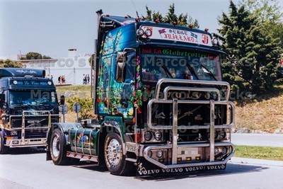LKW Foto Volvo FH12 Truck Frankreich grün Serge Julliard, Sud-Est Globetro #a3ar