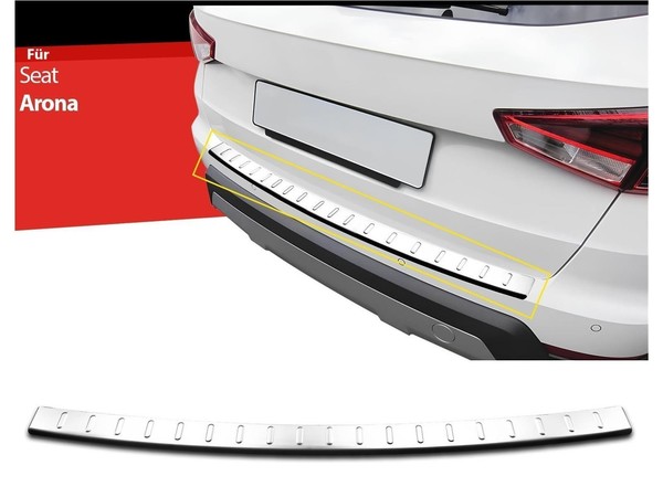 Ladekantenschutz FüR Seat Arona StoßStangenschutz Edelstahl Ab 2017 Silber Chrom-image
