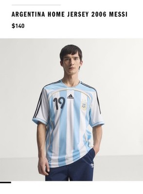 ウェア aregentina  2006 messi game shirt Argentina Home Jersey 2006 Messi retro jersey JN3708 100