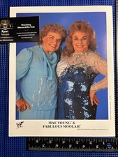 Mae Young & Fabulous Moolah P-592 original WWF wrestling promo photo WWE