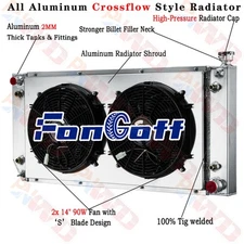 3 Row Radiator+Shroud Fan For 1988-2000 CHEVY GMC C/K 1500 2500 3500 Truck 7.4L