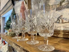 Lenox Charleston iced tea glass lead crystal 6 3/4" set four Excellent 1 Blemish