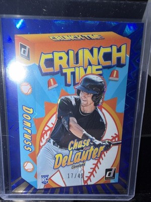 2026 Donruss Chase DeLauter Rookie Crunch Time #2 Blue Explosion /49