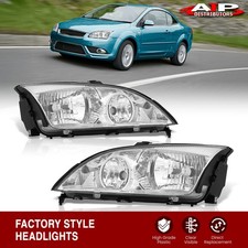 Chrome Oe Style Replacement Headlights Lamps Leftright For 2005-2007 Ford Focus
