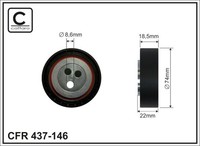 Caffaro 437-146 Spannrolle, Keilrippenriemen FüR Fiat,Iveco