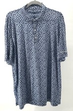 Johnnie-O Top Shelf Golf Polo XL Blue Floral Print Performance Shirt UPF 50