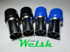 Premium Insulated Oversized 1/0 Ferrules pack of 4  2 Black, 2 Blue 
