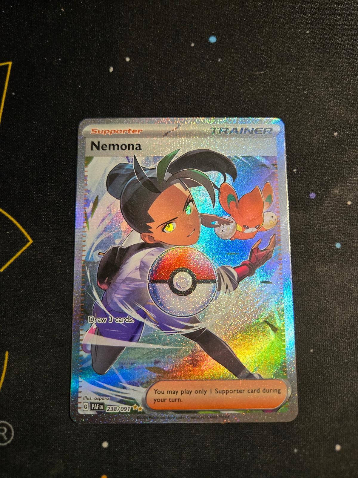 Nemona 238/091 Special Illustration Rare Paldean Fates Pokemon Holo NM