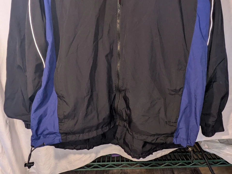 Chaqueta Prospirit Para Hombre Talla L/XL Azul Cremallera Completa Cortavientos Bolsillos con Cremallera De Colección Foto 3 de 4