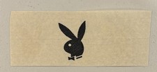 Original Vintage Playboy Bunny Mini Iron On Transfer Black
