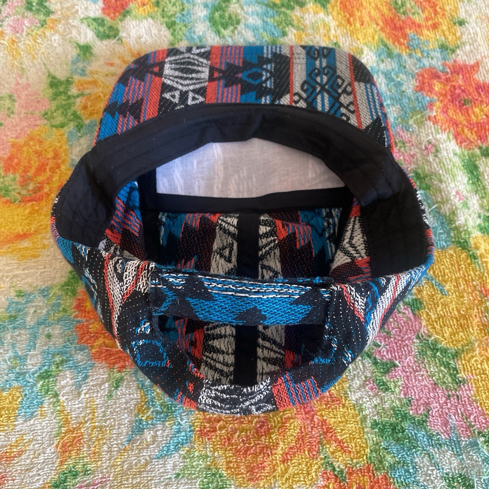 Native Aztec Pendleton Style Flat Cap One Size Fi… - image 4