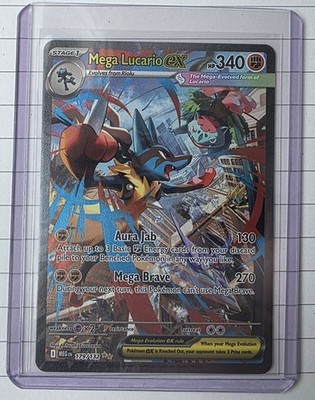 Mega Lucario EX Pokémon TCG Mega Evolution English 179/132 Near Mint