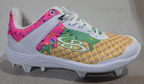 Boombah Womens Molded Cleats Green Pink Waffle Size 7 - Picture 3 of 7