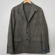 Polo Ralph Lauren Sport Coat Mens 40R Brown Plaid Twill Modern Fit Blazer Jacket
