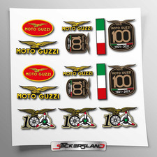 Kit Adesivi Compatibile Con Moto Guzzi 100 Casco | Adesivi per Moto Telaio Caren