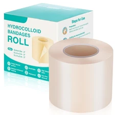 Hydrocolloid Roll for Wound Care, Upadated Medical-Grade Hydrocolloid Bandage...