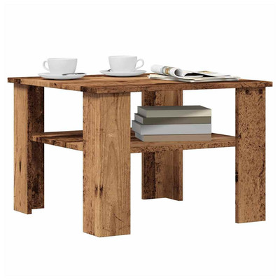 Couchtisch Altholz 60x60x42 cm Ingenieurholz modern kompakt für Urban Style