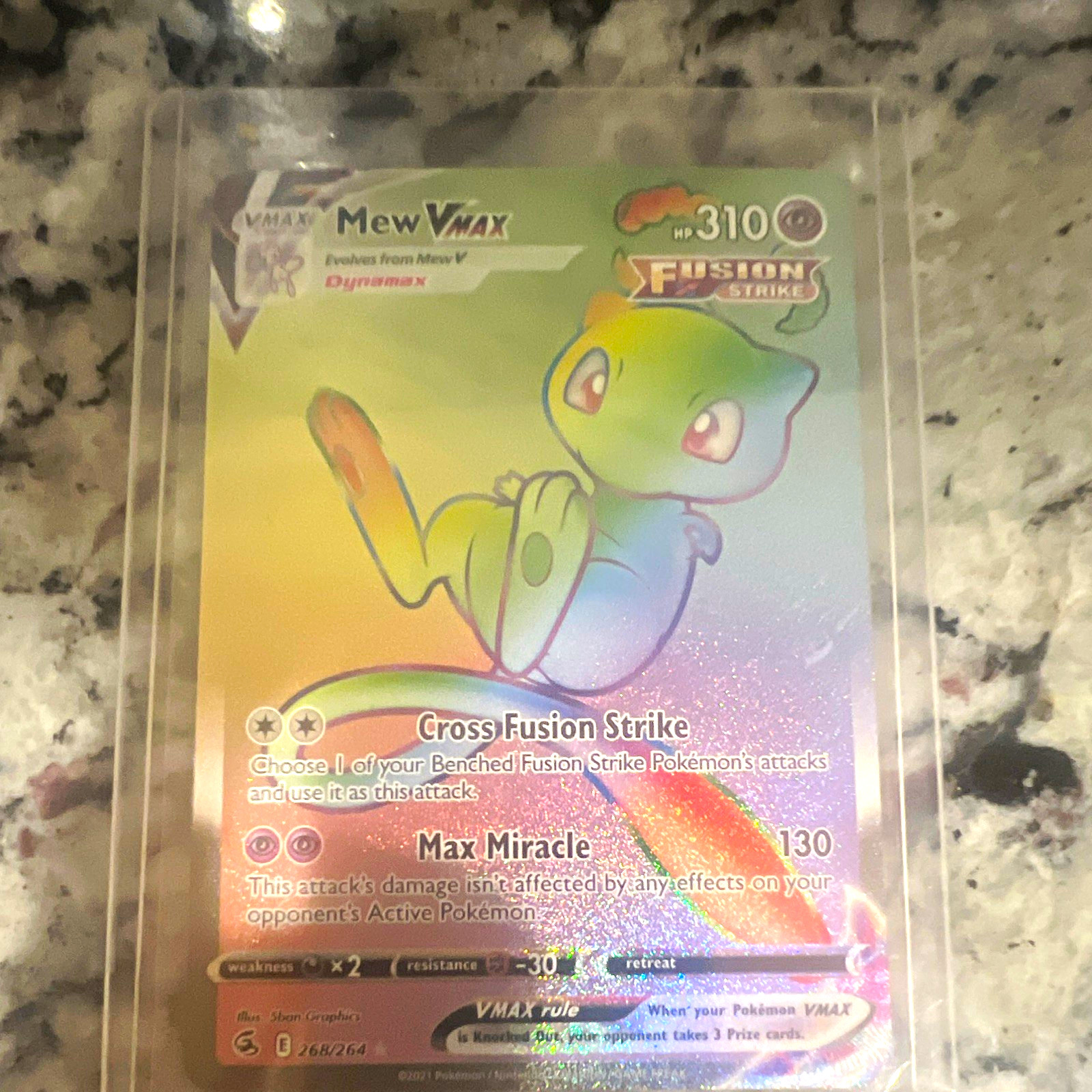 Mew VMAX 268/264 Fusion Strike Secret Rare Full Art Holo English 2021 310