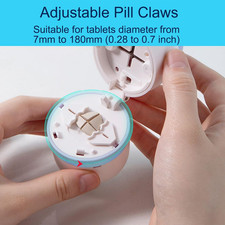 Safety Hidden Blade Pill Cutter and Storage for Splitting Small and Large Tab...