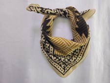 Handcrafted Block Print Bandana Scarf  Unique Cotton Head Wrap