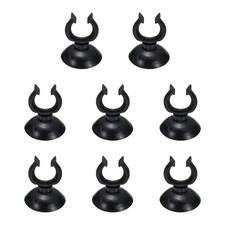 8Pcs Aquarium Suction Cups for 0.7" Fish Tank 17x30MM Black