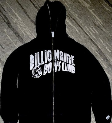 Billionaire Boys Club Black Full Zip Graphic Logo Hoodie Men s Size M